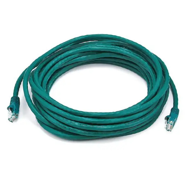 Monoprice Cat6 Ethernet Patch Cable - 20 Feet - Green | Network Internet Cord - RJ45, Stranded, 550Mhz, UTP, Pure Bare Copper Wire, 24AWG