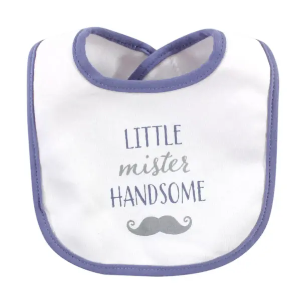 Hudson Baby Infant Boy Cotton Bibs 10pk, Little Mister Handsome, One Size