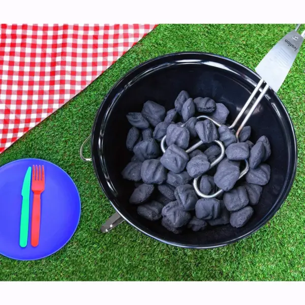 Ivation Premium 500W Electric Charcoal Starter – Quickly & Easily Ignite BBQ Grills Without Lighter Fluid or Matches – Double-Ring Design with Longer, Angled Handle Safely Heats in Just 6 Minutes