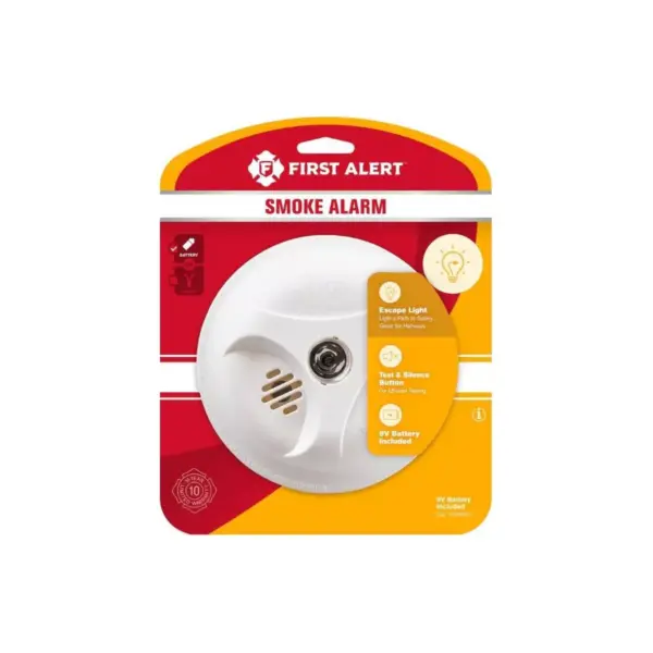 First Alert SA304CN3 Battery Powered Smoke Detector with LED Escape Light