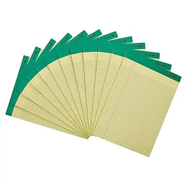 MyOfficeInnovations Notepads 8.5" x 11.75" Narrow Yellow 50 Sh./Pad 12 Pads/PK 354743