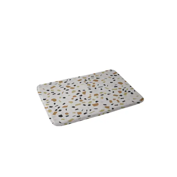 Alisa Galitsyna Terrazzo Memory Foam Bath Mat Beige - Deny Designs