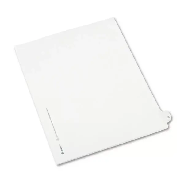 Avery-Style Legal Exhibit Side Tab Dividers 1-Tab Title A Ltr White 25/PK 01401