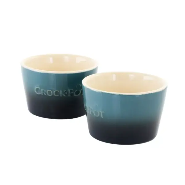 Crock Pot Artisan 2 Piece 8 Ounce Stoneware Ramekin Set in Blue