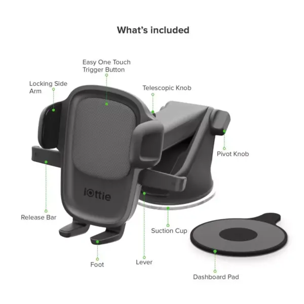 iOttie Easy One Touch 5 Dash & Windshield Mount- Black