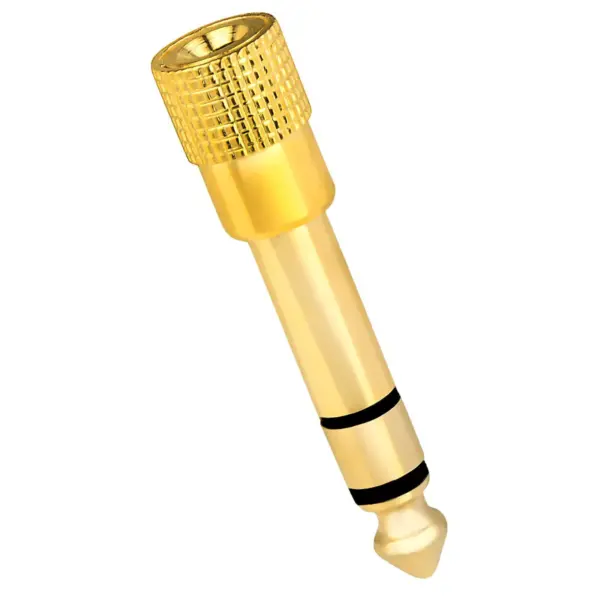 INSTEN 1/4" 6.35mm to 1/8" 3.5mm M/F Audio Adapter, Gold