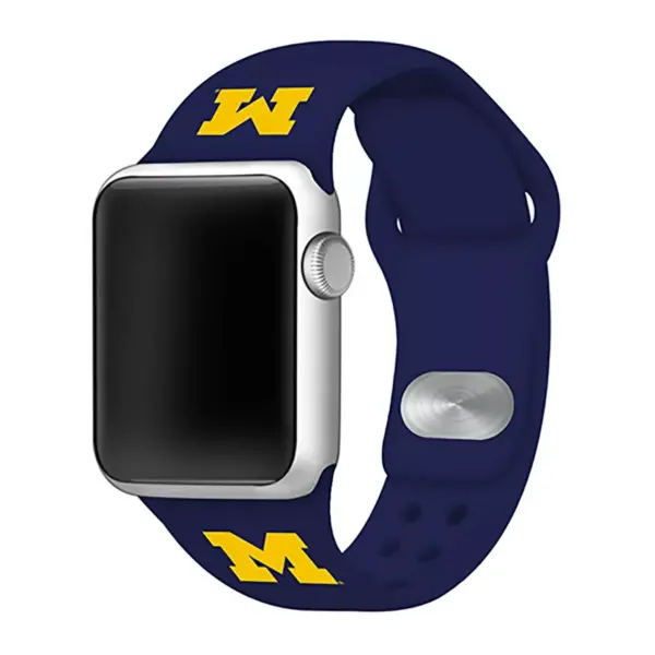 NCAA Michigan Wolverines Silicone Apple Watch Band 38mm