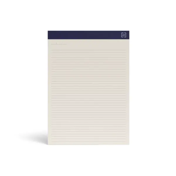 TRU RED Notepads, 8.5" x 11.75", Narrow Ruled, Ivory, 50 Sheets/Pad TR58195