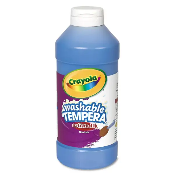 Crayola Artista II Washable Tempera Paint Blue 16 oz 543115042