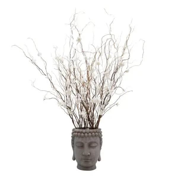 Buddha Head Planter Gray - Sagebrook Home