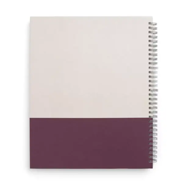 TRU RED Large Hard Cover Ruled Notebook, Gray/Purple TR55739