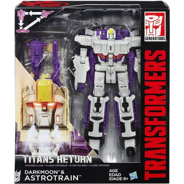 Astrotrain and Darkmoon Voyager Class  | Transformers Generations Titans Return Action figures