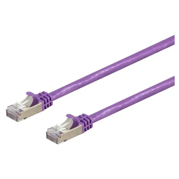 Monoprice Cat7 Ethernet Network Patch Cable - 50 feet - Purple | 26AWG, Shielded, (S/FTP) - Entegrade Series