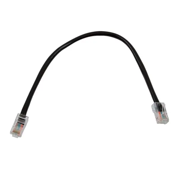 Monoprice Cat5e Ethernet Patch Cable - 1 Feet - Black | Network Internet Cord - RJ45, Stranded, 350Mhz, UTP, Pure Bare Copper Wire, 24AWG - Zeroboot