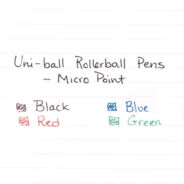 uni-ball Roller Ball Stick Dye-Based Pen Black Ink Micro Dozen 60151