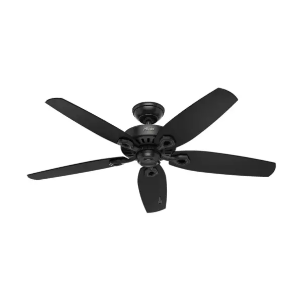 Hunter Fan Company 53294 Builder Elite Versatile Indoor/Outdoor 52 Inch Ceiling Fan without Light Fixture, Matte Black