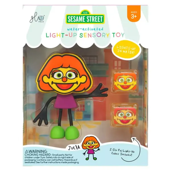 Glo Pals Sesame Street Character Julia & 6 Light Up Water Cubes