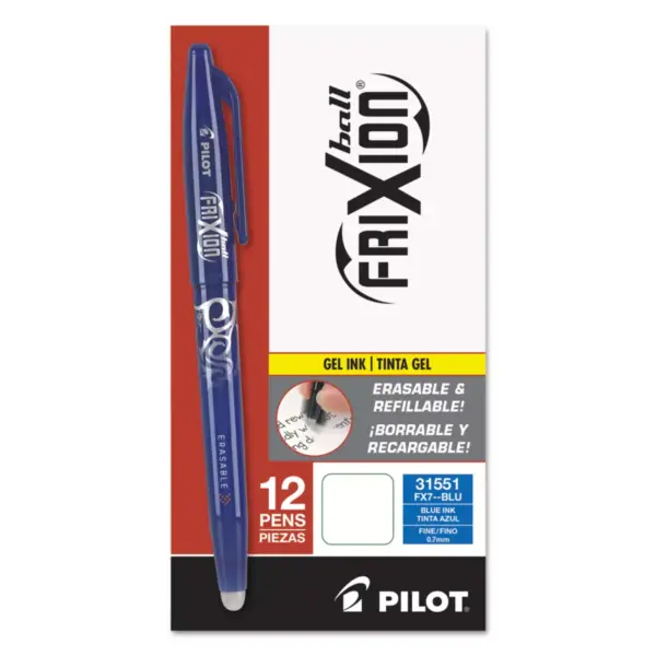 Pilot FriXion Ball Erasable Gel Ink Stick Pen Blue Ink .7mm 31551