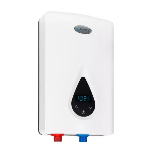 Marey ECO150 220 Volt 14.5kW Electrical Tankless Energy Efficient Digital Water Heater with SMART Technology and Corrosion Resistant Heating Element