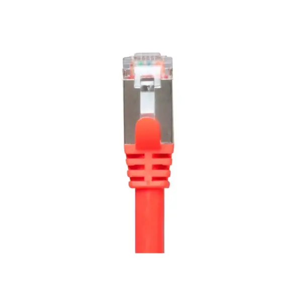 Monoprice Cat7 Ethernet Network Patch Cable - 3 feet - Red | 26AWG, Shielded, (S/FTP) - Entegrade Series