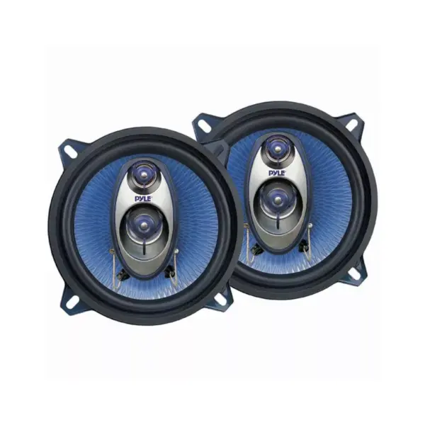 2) Pyle PL63BL 6.5" 360W 3-Way + PL53BL 5.25" 200W Car Audio Coaxial Speakers