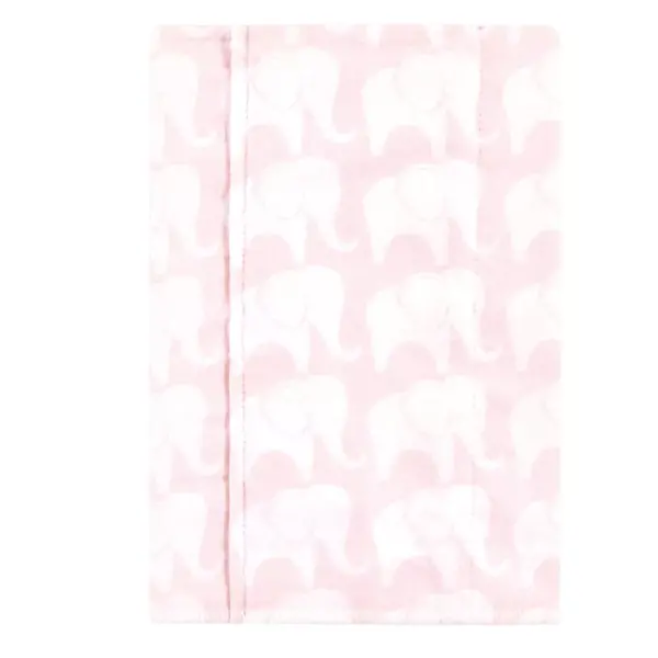 Hudson Baby Infant Girl Cotton Flannel Burp Cloths 7pk, Girl Elephant, One Size