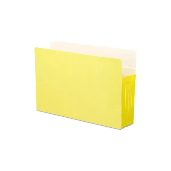 Smead 3 1/2" Exp Colored File Pocket Straight Tab Legal Yellow 74233