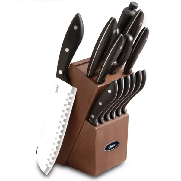 Oster 14 Piece Huxford Stainless Steel Block Cutlery Set