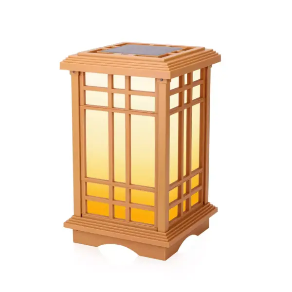 3pk Solar LED Zen Outdoor Lantern Bundle with Amber/White Light - Techko Maid