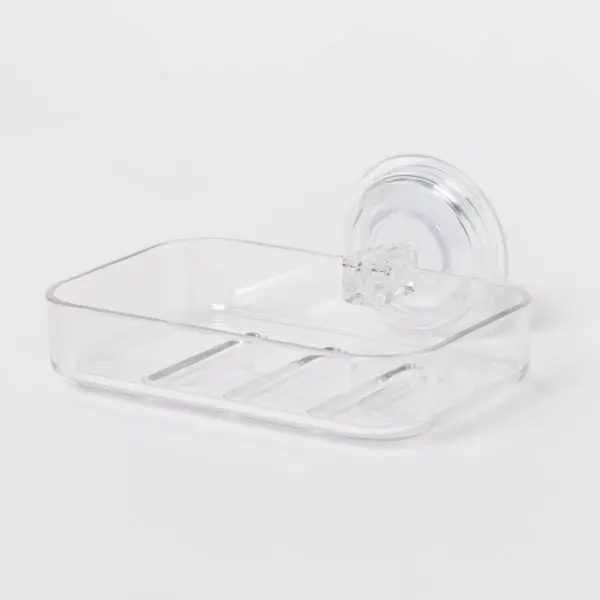 Suction Soap Dish Clear - Room Essentials™