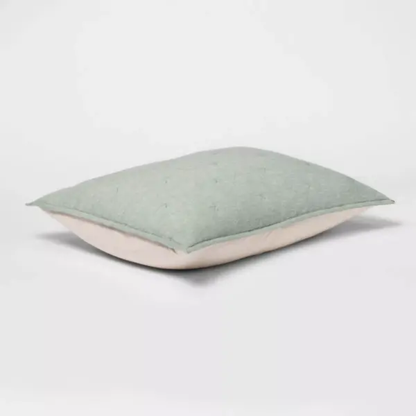 Standard Chambray Quilt Sham Green - Threshold™