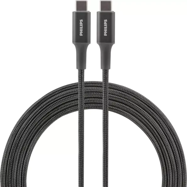 Philips Elite USB-C to USB-C Cable, 6', Braided