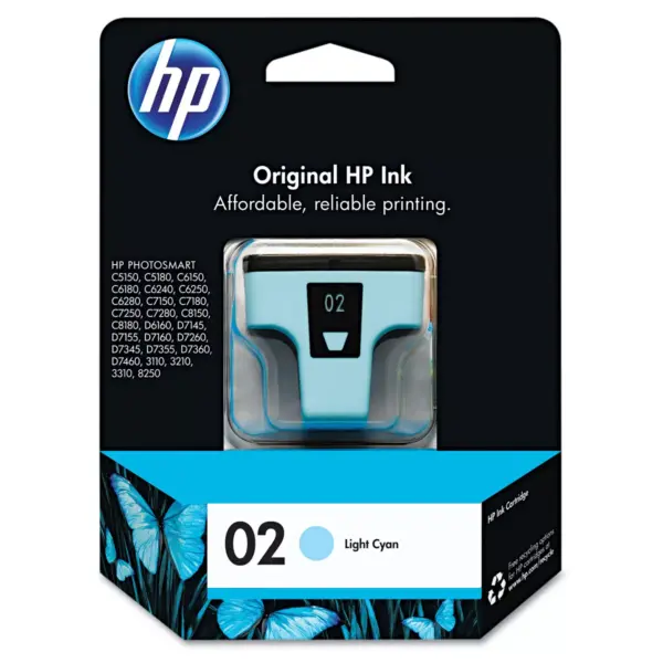 HP Inc. HP 02 (C8774WN) Light Cyan Original Ink Cartridge