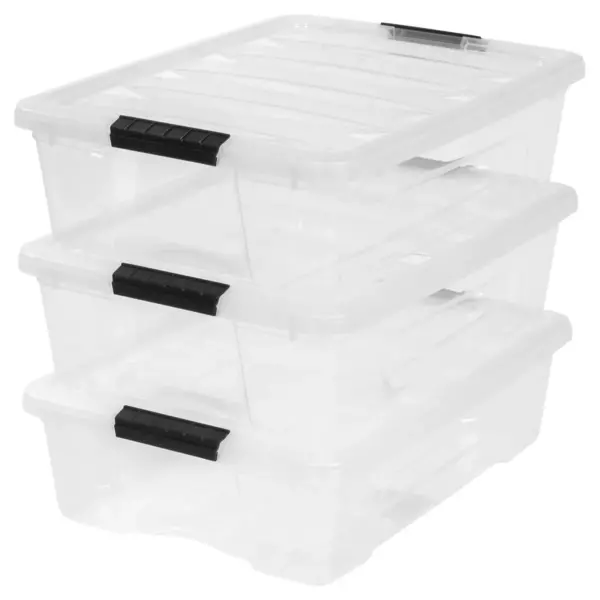 IRIS 6pk 26.9qt Plastic Storage Bin