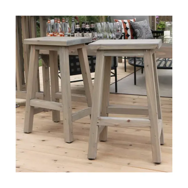 Madison 2pk Outdoor Barstools - Gray - Yardistry