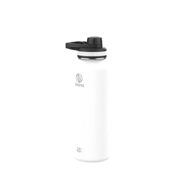 Takeya 40oz Outdoor Essential Insulated Stainless Steel Water Bottle with Spout Cap - White