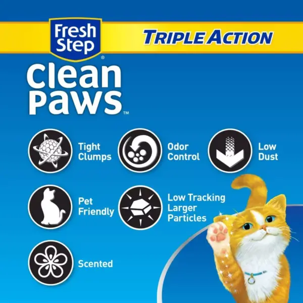 Fresh Step Triple Action Clumping Scented Cat Litter - 22.5lbs