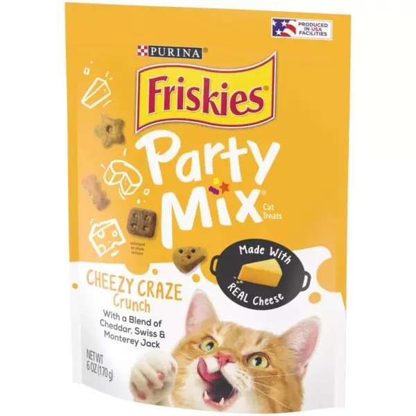 Purina Friskies Party Mix Cheezy Craze Crunch Crunchy Cat Treats - 6oz