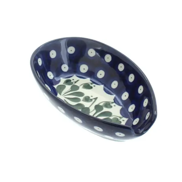 Blue Rose Polish Pottery Alyce Small Spoon Rest