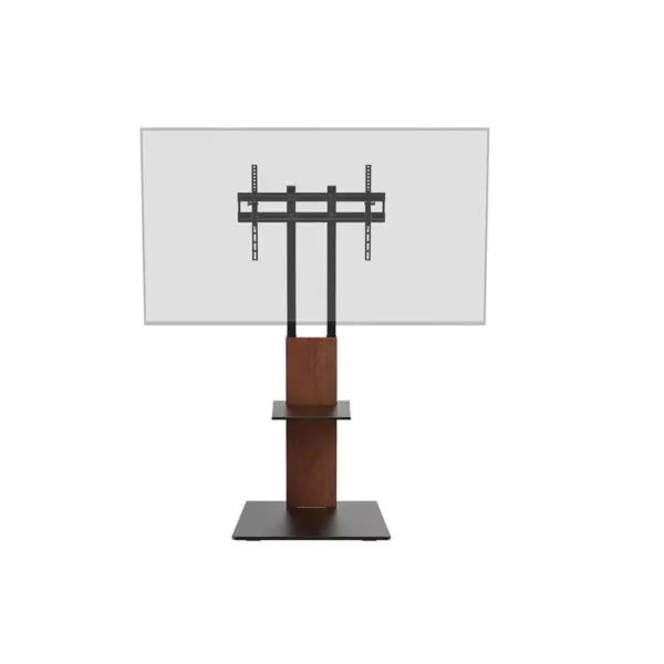 Monoprice TV Mount and Stand - Brown, With Shelf for Displays 37in to 70in, Max Weight 88lbs., VESA Patterns up to 600x400 - Commercial Series