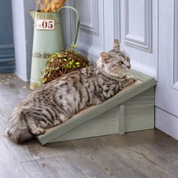 Way Basics Eco Incline Cat Scratcher - Gray