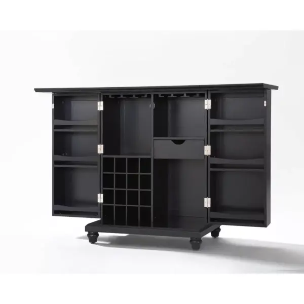 Cambridge Expandable Bar Cabinet Black - Crosley