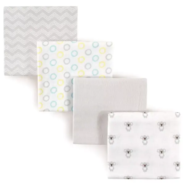 Luvable Friends Baby Cotton Flannel Receiving Blankets, Koala, One Size