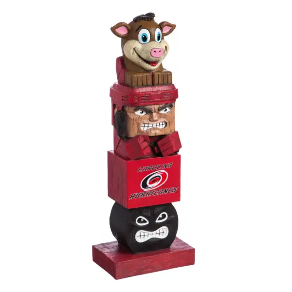 Evergreen Team Sports America NHL Carolina Hurricanes FigurineTiki Totem, Team Colors, One Size