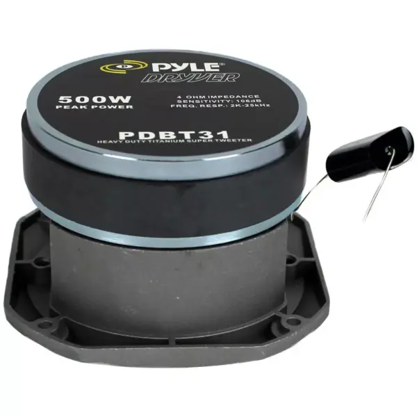 PYLE PDBT31 1.5" 2000W 4-Ohm Heavy Duty Titanium Super Car Audio Tweeters