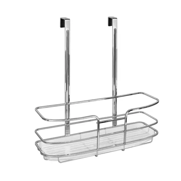 Lynk Over Cabinet Door Organizer - Tall Shelf - with Molded Tray - Chrome