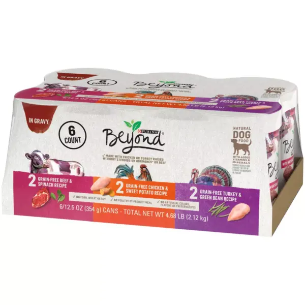 Purina Beyond Grain Free Beef, Chicken & Turkey Gravy Wet Dog Food - 12.5oz/6ct Variety Pack