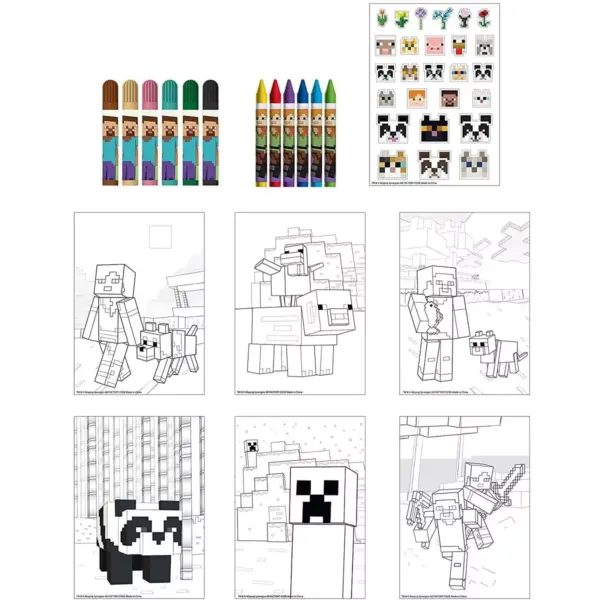 Innovative Designs Minecraft Activity Egg Craft Kit | Coloring Pages | Stickers | Markers | Crayons