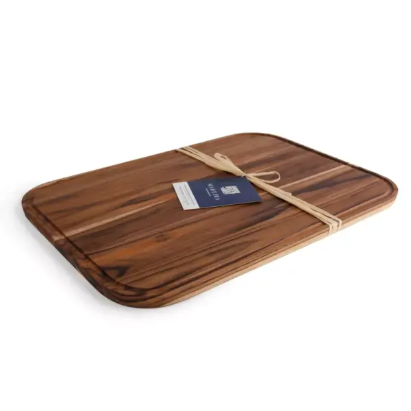 Architec Madeira Teak Edge-Grain Carving Board with Juice Well 14"x20"x.75"