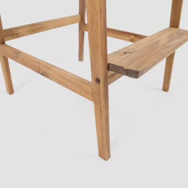 Malibu 2pk Acacia Wood Adirondack Barstools - Natural - Christopher Knight Home